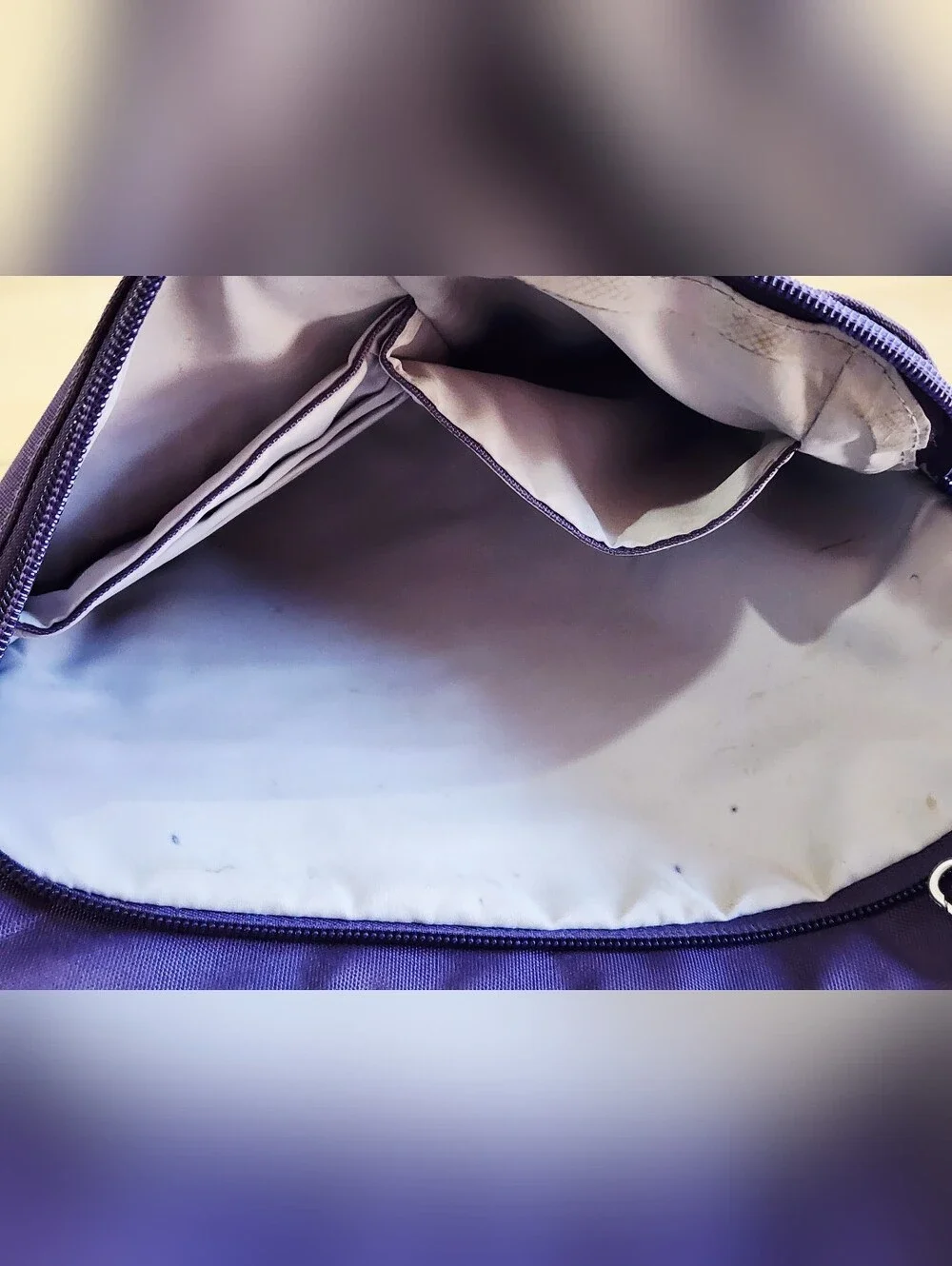TRAVELON | Anti-Theft Classic North/South Crossbody Shoulder Bag  L| Purple - Picture 5 of 11